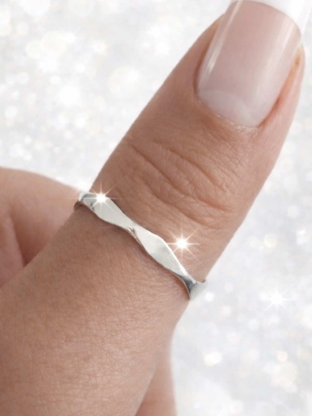 Sterling Silver Stackable Band Ring - Sleek Minimalist Design